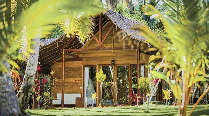 Awera Resot Mentawais villas in lush tropical settinhg